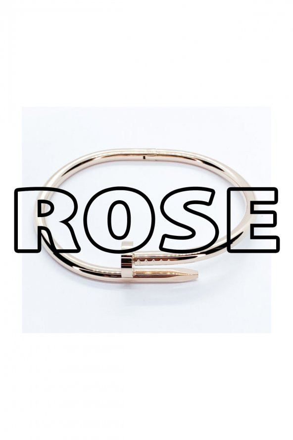 Çivi Cartier Modeli Rose Renk Alaşım Bayan Bileklik Kelepçe