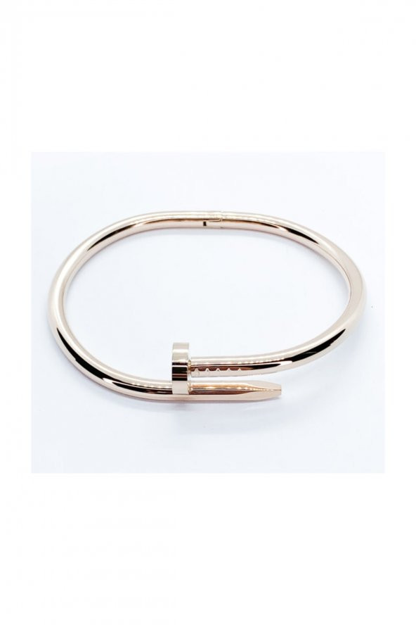 Çivi Cartier Modeli Rose Renk Alaşım Bayan Bileklik Kelepçe - 2