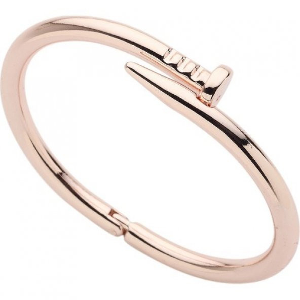 Çivi Cartier Modeli Rose Renk Alaşım Bayan Bileklik Kelepçe - 3