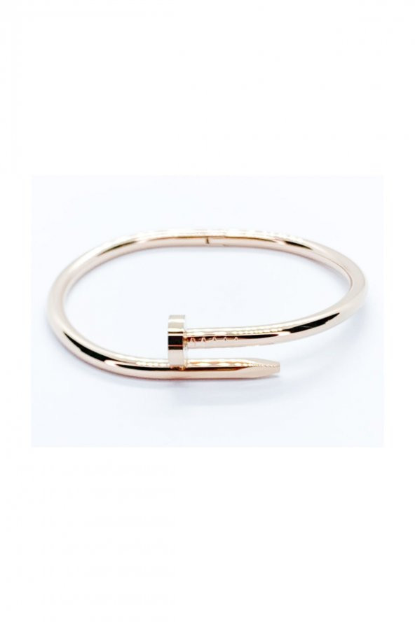 Çivi Cartier Modeli Rose Renk Alaşım Bayan Bileklik Kelepçe - 6