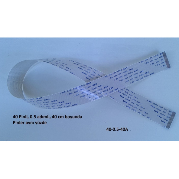 Awm 20624 80C 60V Vw-1 Flex Şerit Kablo 40 Pin 40Cm 40-0.5-40A ürün görseli 1