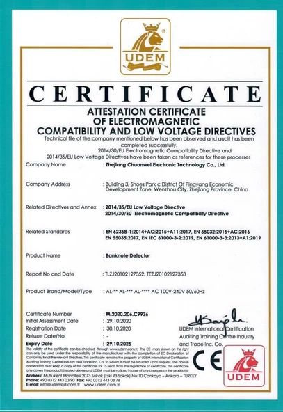 Bill Counter AL-130 F5 ŞüpheliPara Kontrol Makinesi 5 Ülke Parası - 8