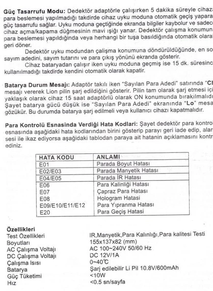 Bill Counter AL-130 F5 ŞüpheliPara Kontrol Makinesi 5 Ülke Parası - 7
