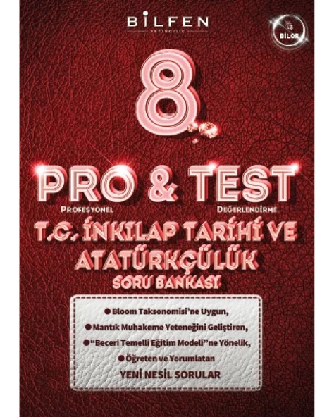 8. SINIF PRO&TEST TC İNKILAP TARİHİ VE ATATÜRKÇÜLÜK SORU BANKASI