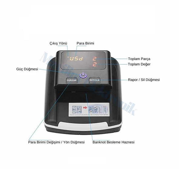 Bill Counter AL-130 F2 SahtePara Kontrol Makinesi TL, EURO - 2