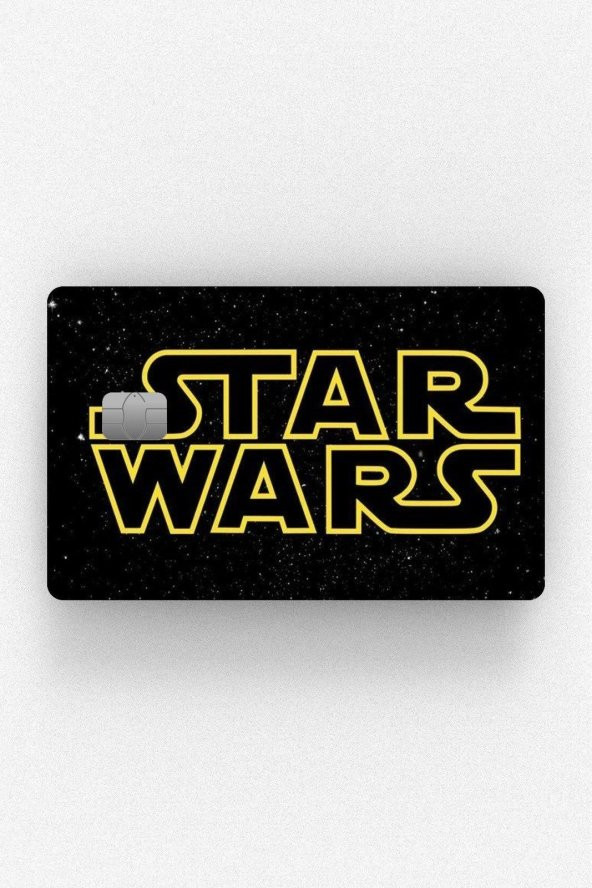 Star Wars Tasarımlı Kredi Kartı Kaplama Sticker Etiket