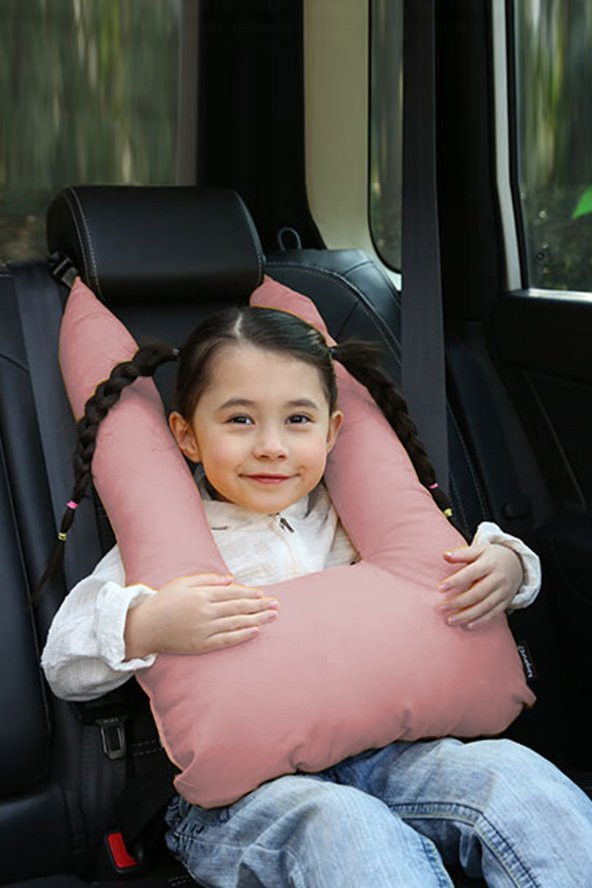 Pillow Çocuk Pembe Emniyet Kemer Yastığı Oto Emniyet Kemeri