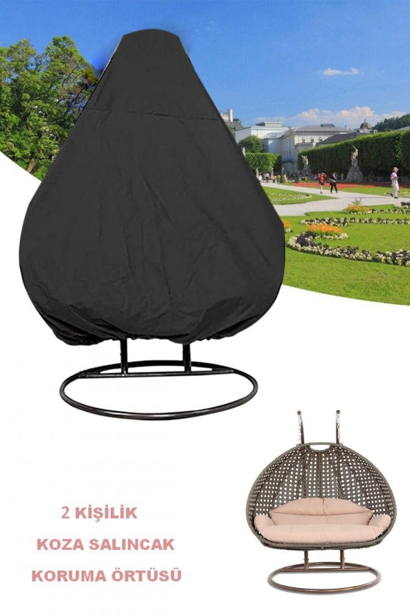 Cocoon 2 Kişilik Salıncak Koruma Örtüsü Su Geçirmez Bahçe Kılıfı Yağmur Toz Kir Önleyici Branda - 5
