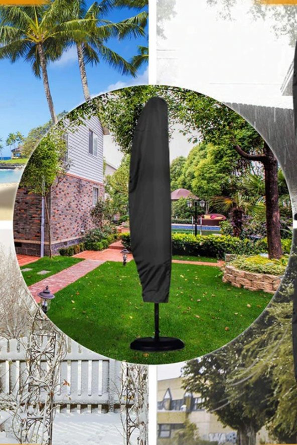 Tunica Şemsiye Kılıfı Bahçe Şemsiye Plaj Çadırı Su Geçirmez Koruma Örtüsü 220x50 Cm - 5
