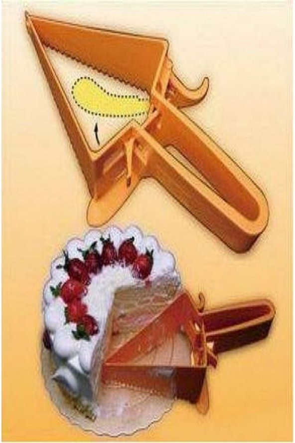 Kek Pasta Dilimleyici Servis Bıçağı Maşa Pasta Dilimleme Bıçak - 4