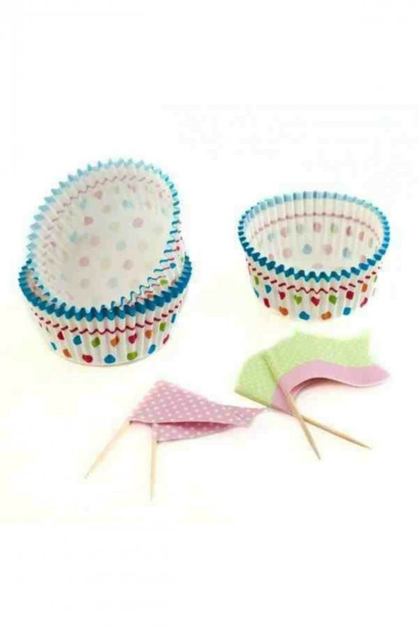 Kağıt Muffin 24 Adet Top Kek Kalıbı Çikolata Cup Cake Tart Kalıp Süsleme - 3