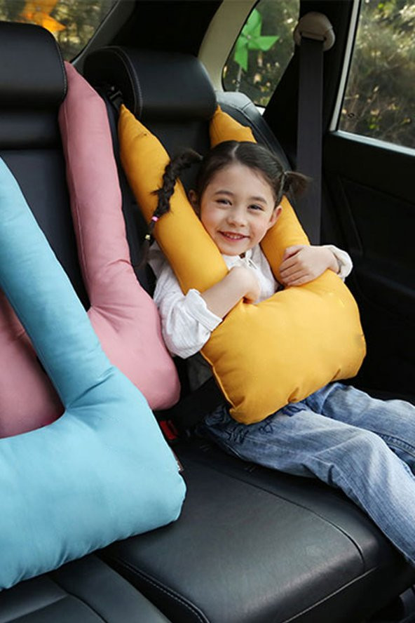 Pillow Gri Çocuk Emniyet Kemer Yastığı Oto Emniyet Kemeri - 3