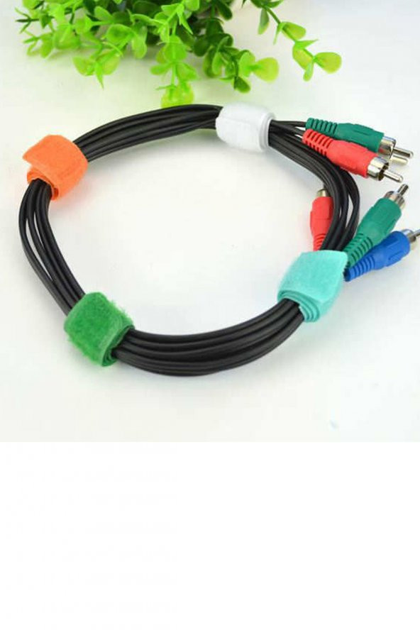 Kablo Düzenleyici Renkli Cırt Cırt Kablo Bağı Vga Aux Hdmı Elektrik Kablosu Toparlayıcı Toplayıcı - 5