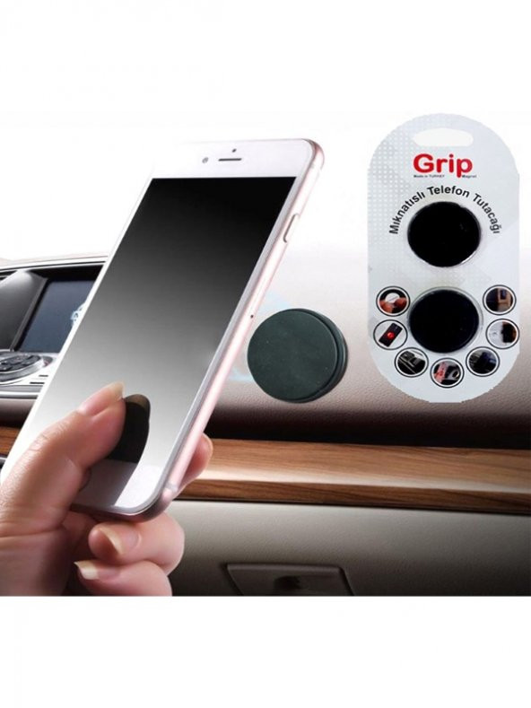 Yapışkanlı Manyetik Mıknatıslı Araç İçi Telefon Tutucu Cep Telefonu Gps Navigasyon Tutacağı Tutacak