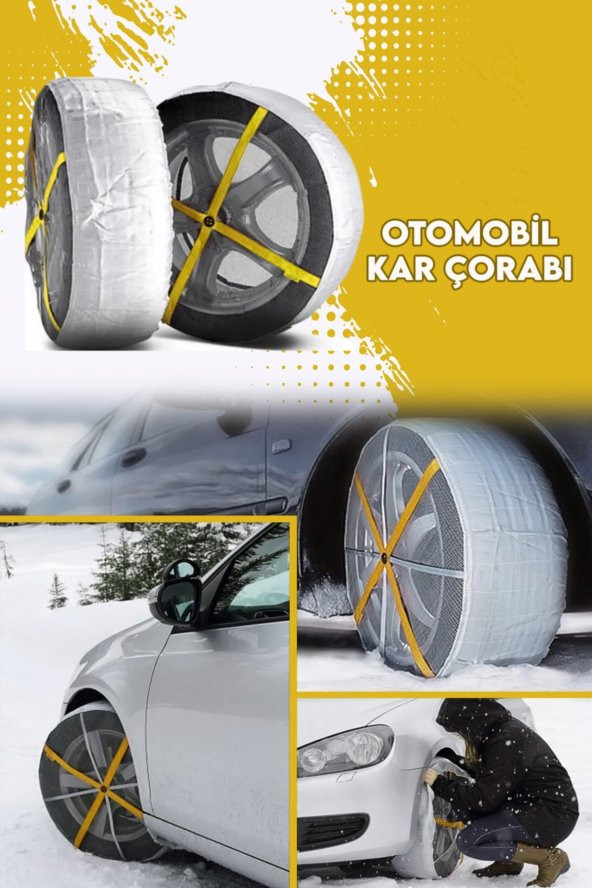 Oto Kar Çorabı Karpatik Seti Kar Buz Patinaj Önleyici Araç Kar Zinciri