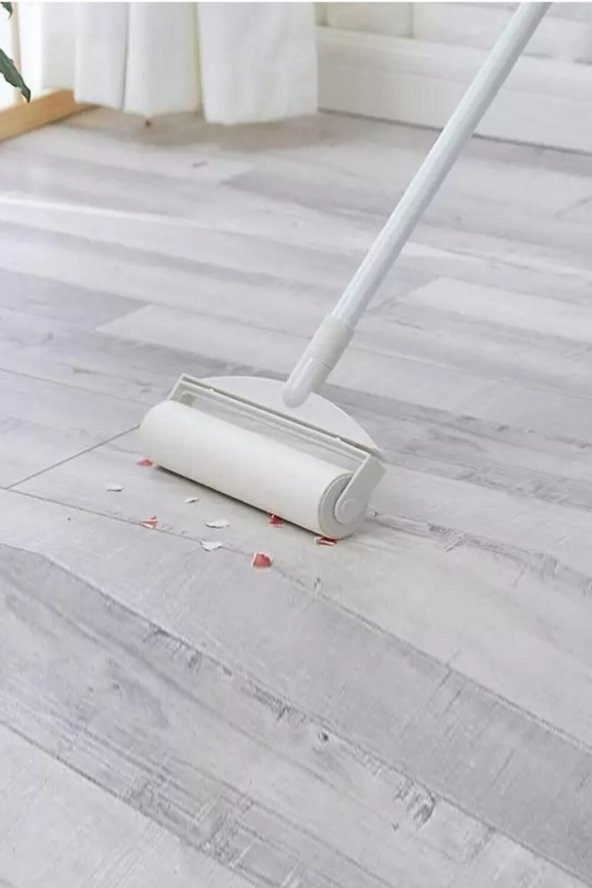 Teleskopik Uzun Saplı Kıl Tüy Alma Rulosu Yedek Başlıklı Saç Kıl Tüy Toz Alıcı Rulo - 2
