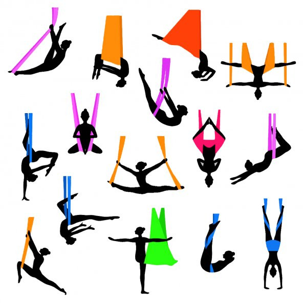 Bundera Yoga Fly Egzersiz Hava Akrobasi Hamağı Denge Spor Aleti Cadillac Reformer Pilates Fitness Kardiyo - 6