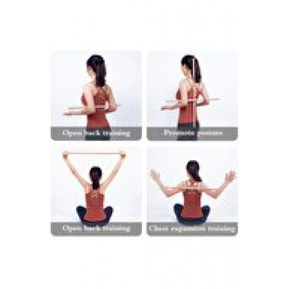 Yoga Stick Pilates Fitness Spor Aleti Vücut Esneme Gerdirme Kardiyo Egzersiz - 8