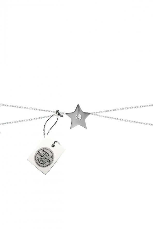 Swarovski Taşlı Yıldız Model Gümüş Zirconia Bileklik - 4