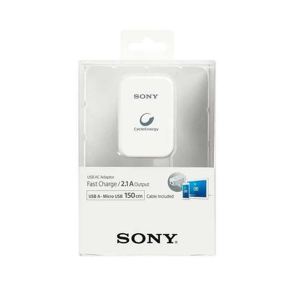 Sony CP-AD2L Ac Adaptör 2.1A & 150 Cm Micro Usb Data Ve Şarj Kablosu