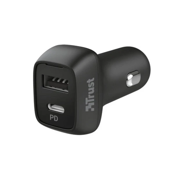 Trust Qmax 30W Ultrafast Usbc & Usb Car Charger With Pd3.0 Tru23560