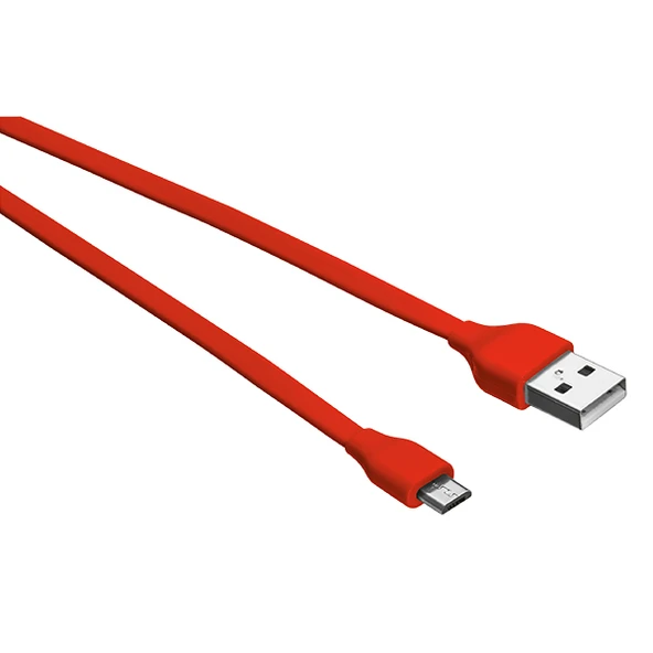 Trust 20137 Urban Flat Micro Usb 1M Kablo,Kırmızı - Resim 1