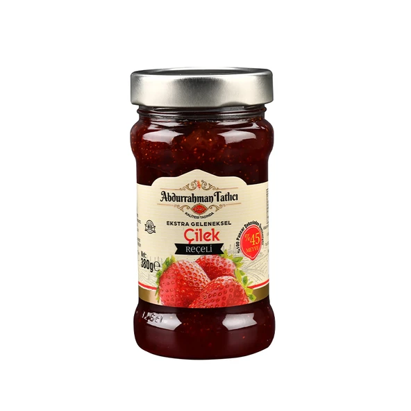 Abdurrahman Tatlıcı Çilek Reçeli cam Kavanoz 380 Gr,Çilek