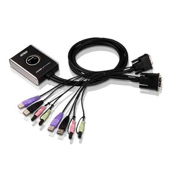 Aten Cs682At Petite 2 Port Dvi Cable Kvmp Switch - 1
