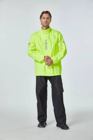 Vexo Hurrıcane Motosiklet Yağmurluğu Takım Neon Sarı - 2