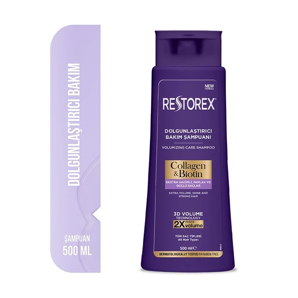 Restorex Şampuan Keratin Argan 500 Ml,Mor - 3