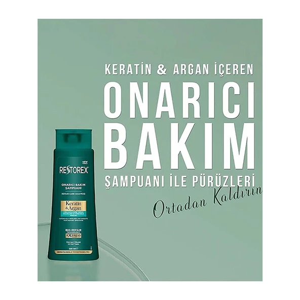 Restorex Şampuan Keratin Argan 500 Ml,Yeşil - 3