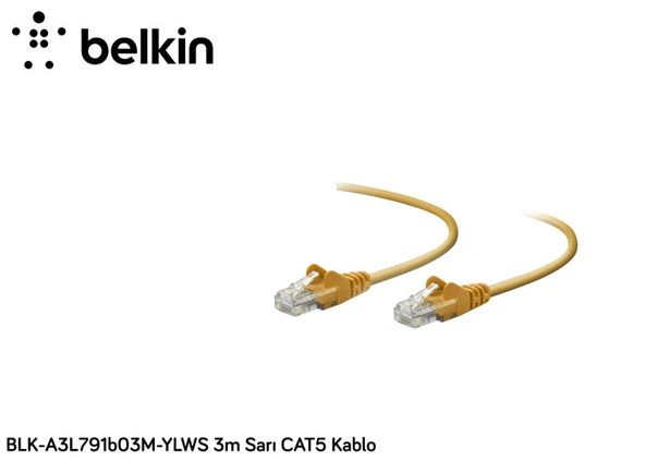 Belkin Blka3L791B03Mylws 3M Cat5 Kablo,Yeşil
