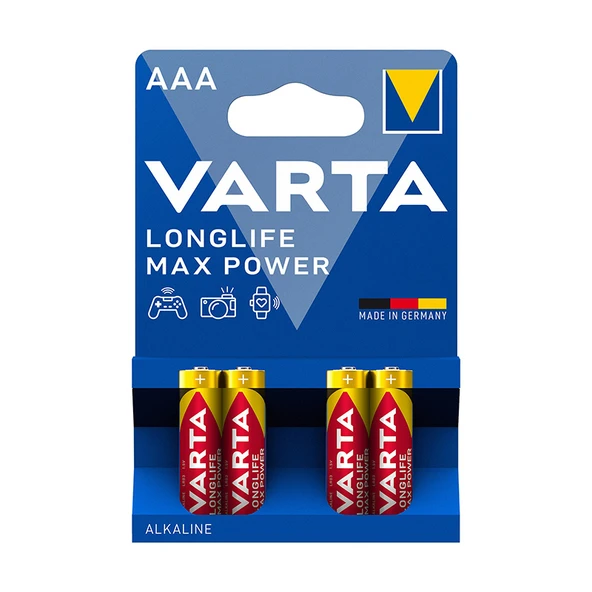 Varta Max Tech Yüksek Performans Alkalin Seri İnce Pil  Aaa 4'Lü 4703101404 ürün görseli