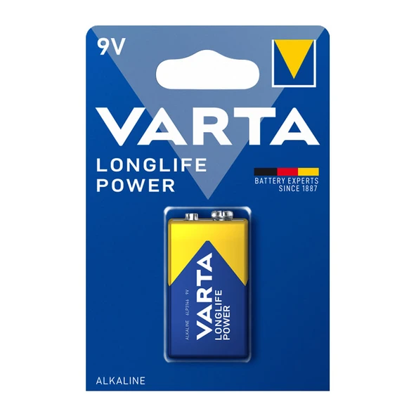 Varta High Energy Güçlü Alkalin Seri 9V Pil - E 4922121411
