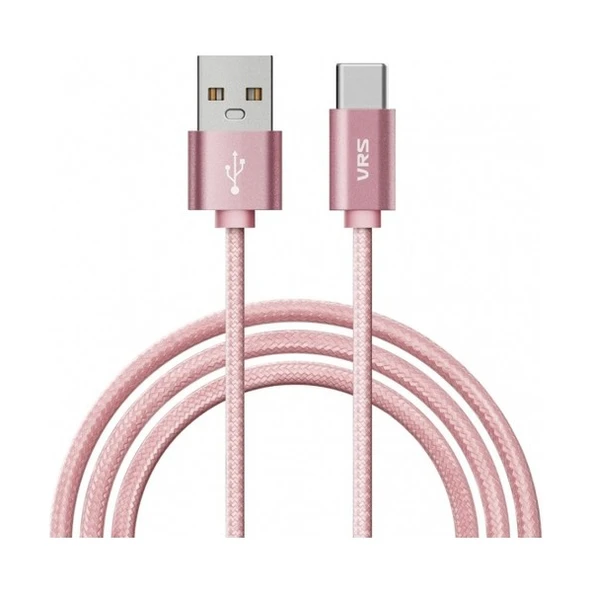 Vrs Typec Şarj Ve Data Kablo Rose Pink