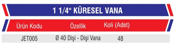 Jetplas 1 1/4 plastik vana (40 lık) - 2