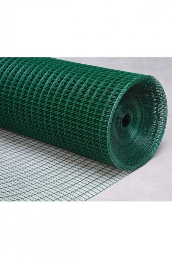 Pvc KaplıPuntalı Tel 1m Eninde12cm X12 Göz Arası 25m Uzunluk 090mm kalınlık  Kümes Teli-Kafes teli- kuş teli