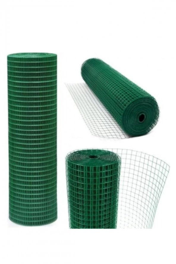 Pvc kaplı Puntalı tel100CM ENİNDE 25M UZUNLUĞUNDA-12MMX12MM GÖZ ARASINDA KÜMES TELİ-KAFES TELİ