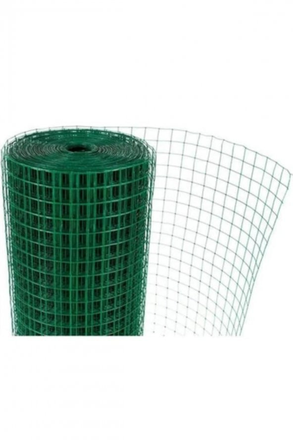 Pvc kaplı Puntalı tel100CM ENİNDE 25M UZUNLUĞUNDA-12MMX12MM GÖZ ARASINDA KÜMES TELİ-KAFES TELİ - 3
