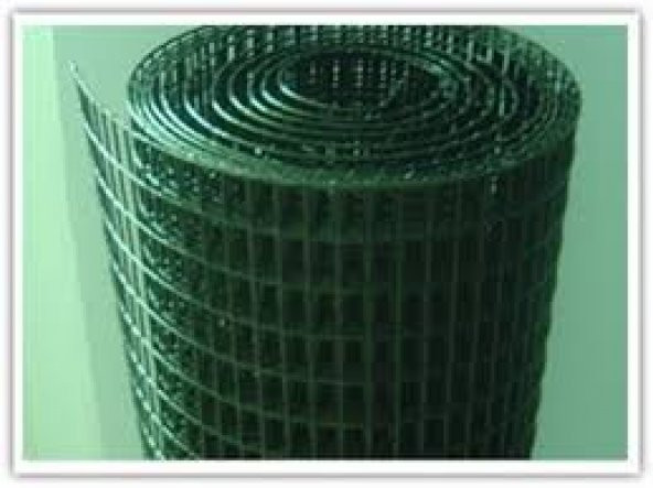 PVC KAPLI 25x25Mm GÖZ ARALIK 2MM KALINLIK 100CM ENİ 5M UZUNLUK KAFES TELİ-KÜMESTELİ-TAVUK TELİ-ÇİT TELİ