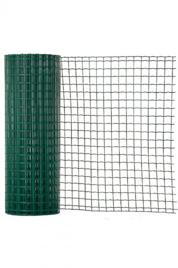 PVC KAPLI 25x25Mm GÖZ ARALIk 2MM KALINLIk 150CM EN 25M UZUNluk KAFES TELİ-KÜMESTELİ-TAVUK TELİ-ÇİT TELİ-KUŞ TEL - 3