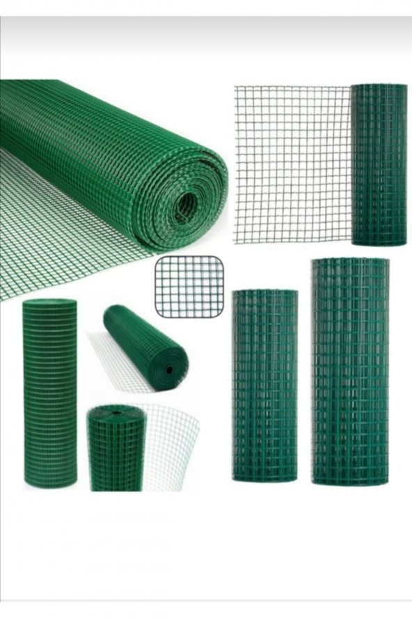 KUZEY- Pvc Kaplı Puntalı Yeşil Tel 25X25MM  Gözaralıklı 100cm Eninde-kafes Teli-kümes Teli-100CMx25metre - 3