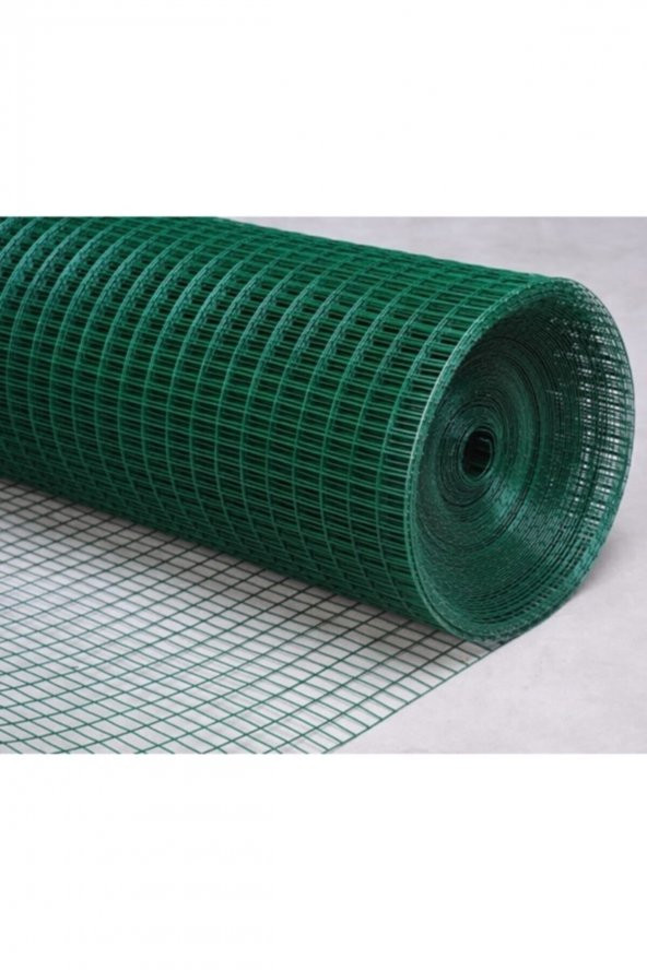 pvc kaplı yeşil tel-120cm en 25m uzunluk 09mm kalınlık-kafes teli kümes teli kuş teli - 2