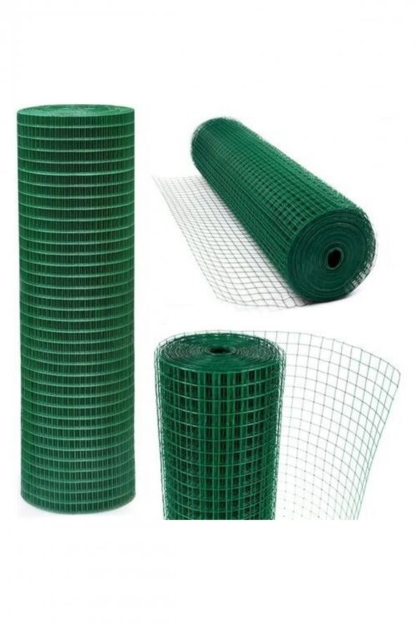 Pvc Kaplı Puntalı Kafes Teli 25x25 Göz Aralığında 150 cm en 25m uzunlUK-Kafes teli-Kümes teli-kuş teli-Çit - 1