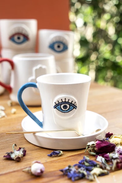 M'art Home Evil Eye Blue Kahve Fincanı
