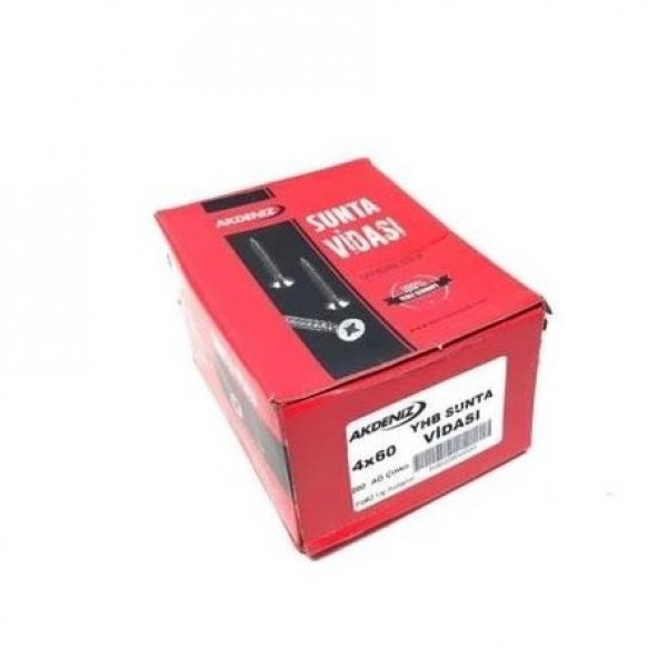 Akdeniz Sunta Vidası 4x60 Sunta Vidası-6 cm Vida-200 Adet(PKT)