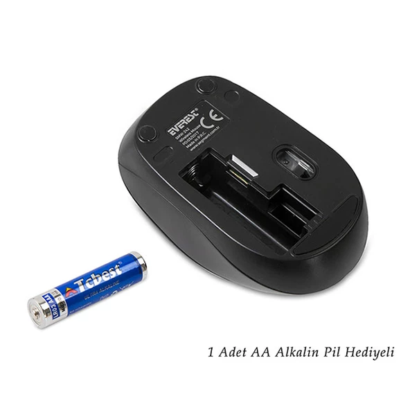 Everest Smw242 Kırmızı 4D 16001200800 Dpi Kablosuz Mouse - 4