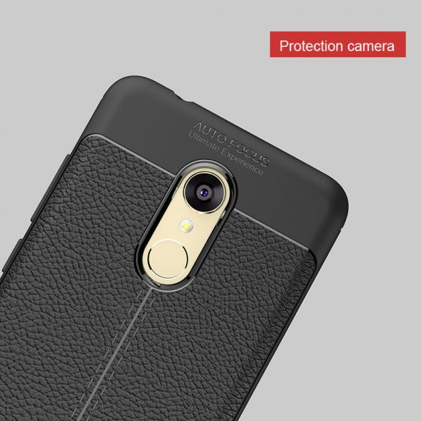 Xiaomi Redmi 5 PLUS Kılıf Deri Antişok Silikon Kapak Kılıf - 5