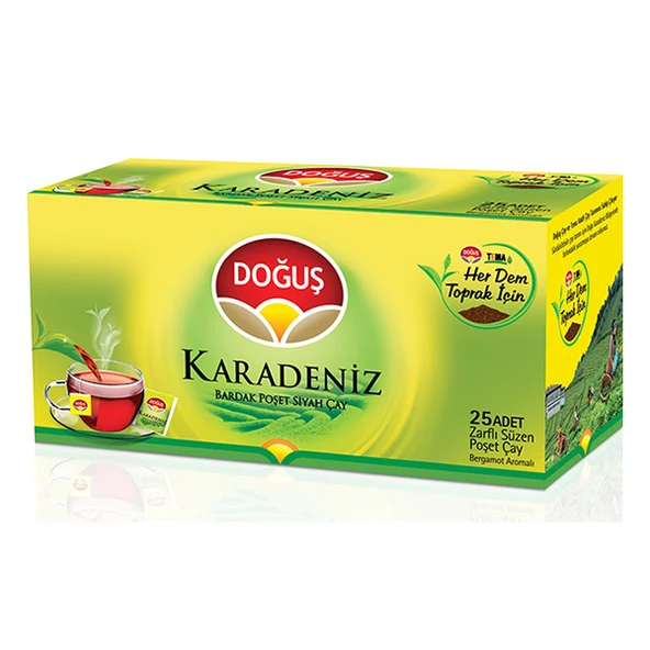 Doğuş Karadeniz Süzen Poşet Çay 25X2 Gr Bergamot Aromalı