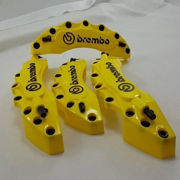 Kaliper Kapağı Brembo Kabartmalı 4'lü Set Sarı